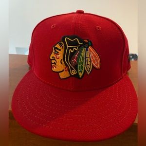 New Era Chicago Blackhawks hat red 7-1/4